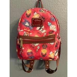 Loungefly Disney Villains Perfume Bottles Mini Red Backpack BoxLunch Exclusive